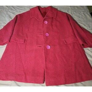 Vintage Maurice Original Red Wool Coat Classic 60s mod silhouette